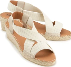 Espadrilles|Sandalen|Horsch Schuhe Espadrilles in Übergrößen Beige