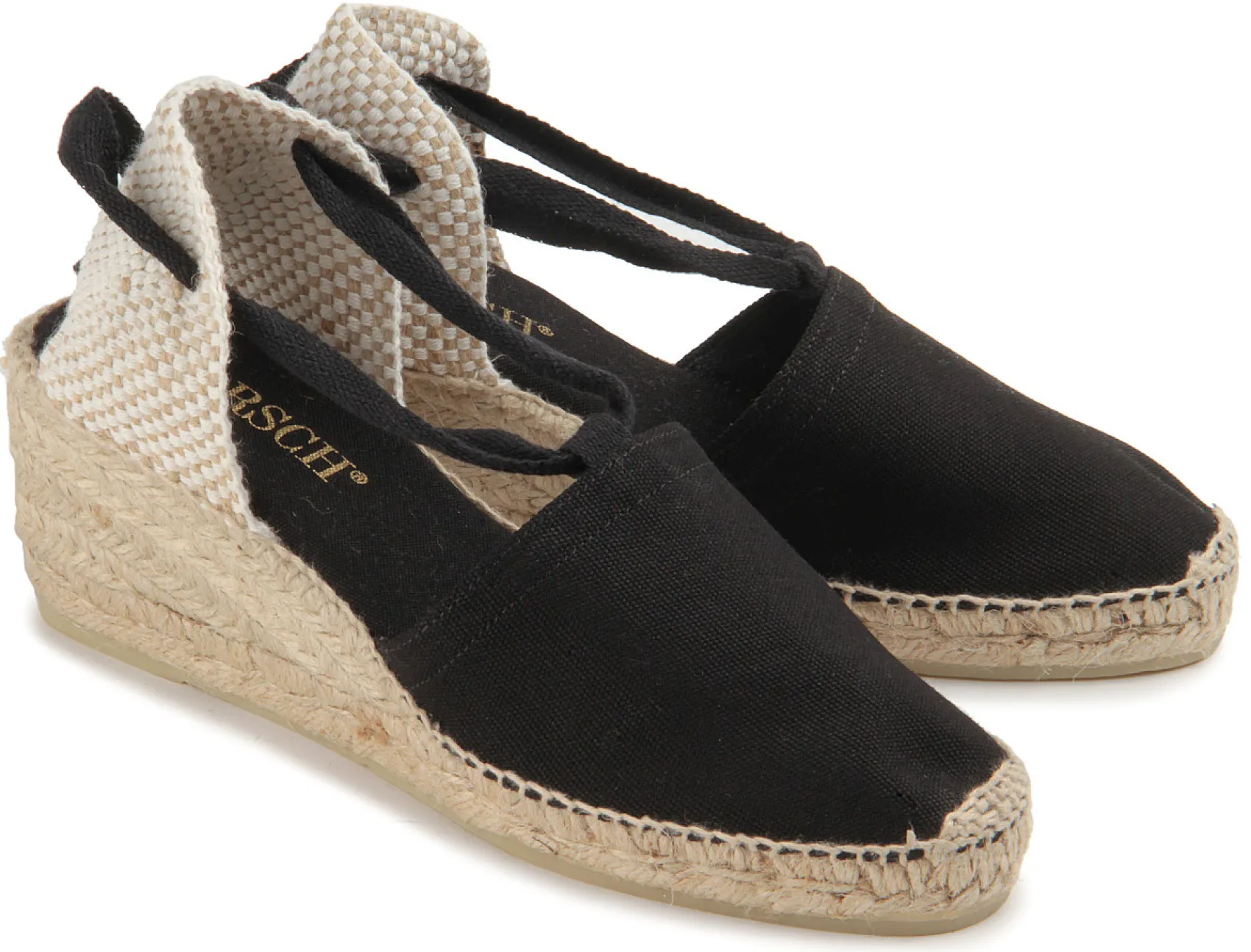 Sandalen|Espadrilles|Horsch Schuhe Espadrilles in Übergrößen Schwarz