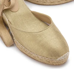 Espadrilles|Sandalen|Horsch Schuhe Espadrilles in Übergrößen Gold