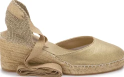 Espadrilles|Sandalen|Horsch Schuhe Espadrilles in Übergrößen Gold