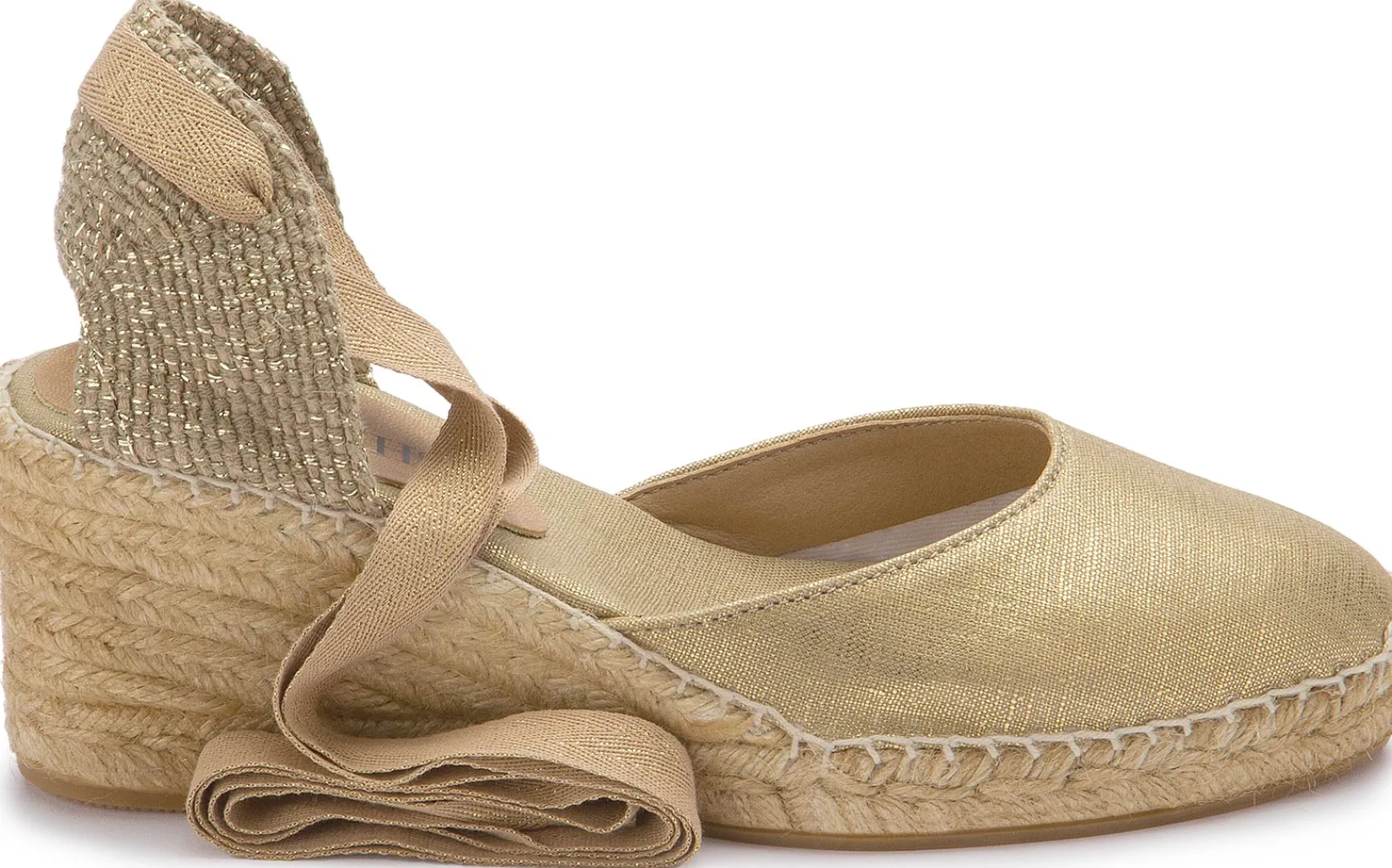Espadrilles|Sandalen|Horsch Schuhe Espadrilles in Übergrößen Gold