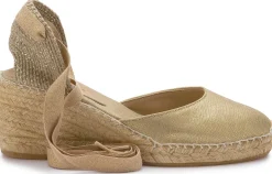 Espadrilles|Sandalen|Horsch Schuhe Espadrilles in Übergrößen Gold