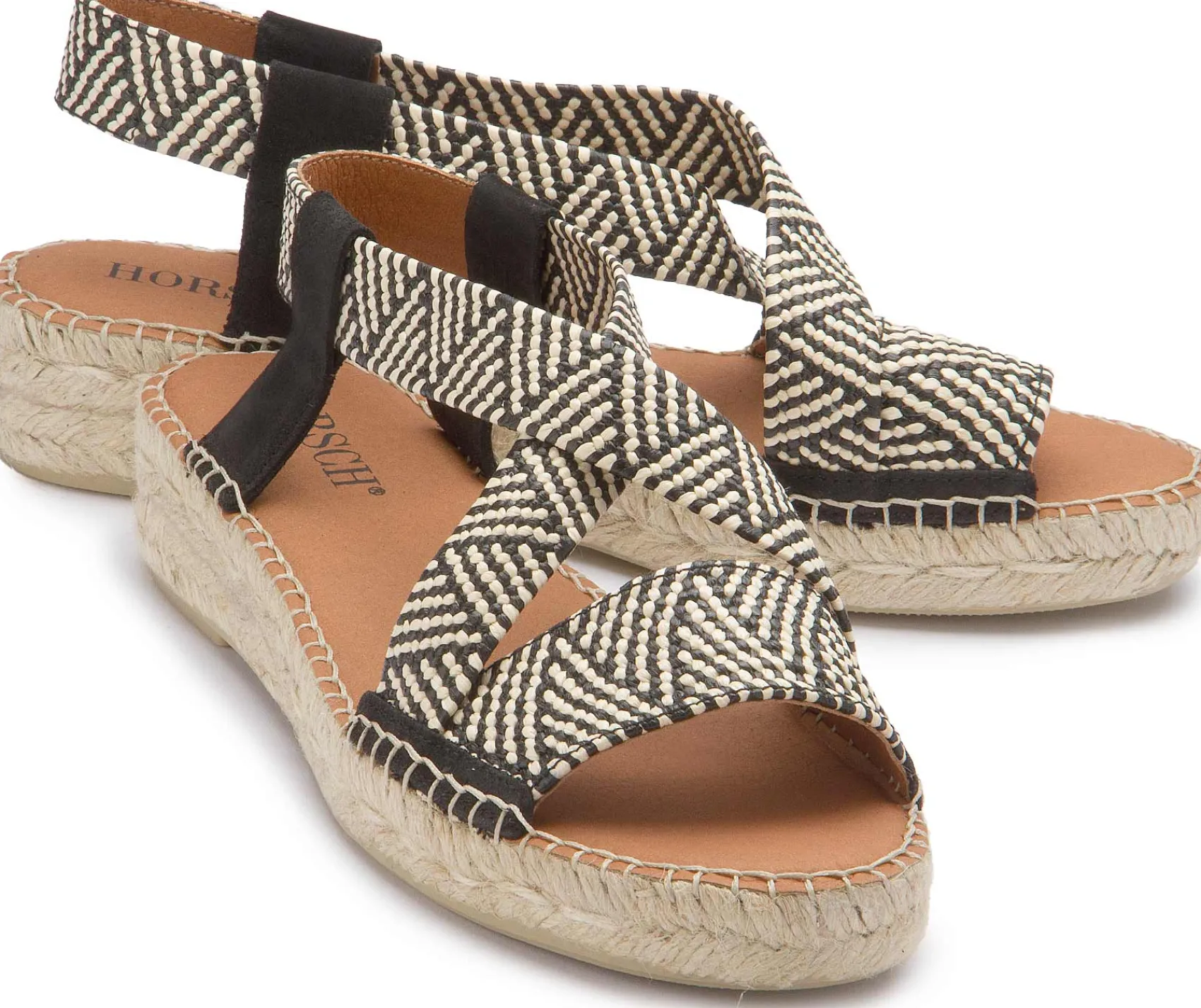 Espadrilles|Sandalen|Horsch Schuhe Espadrilles in Untergrößen Schwarz
