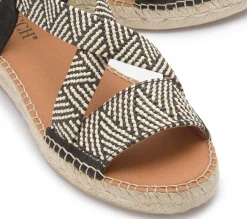 Espadrilles|Sandalen|Horsch Schuhe Espadrilles in Untergrößen Schwarz