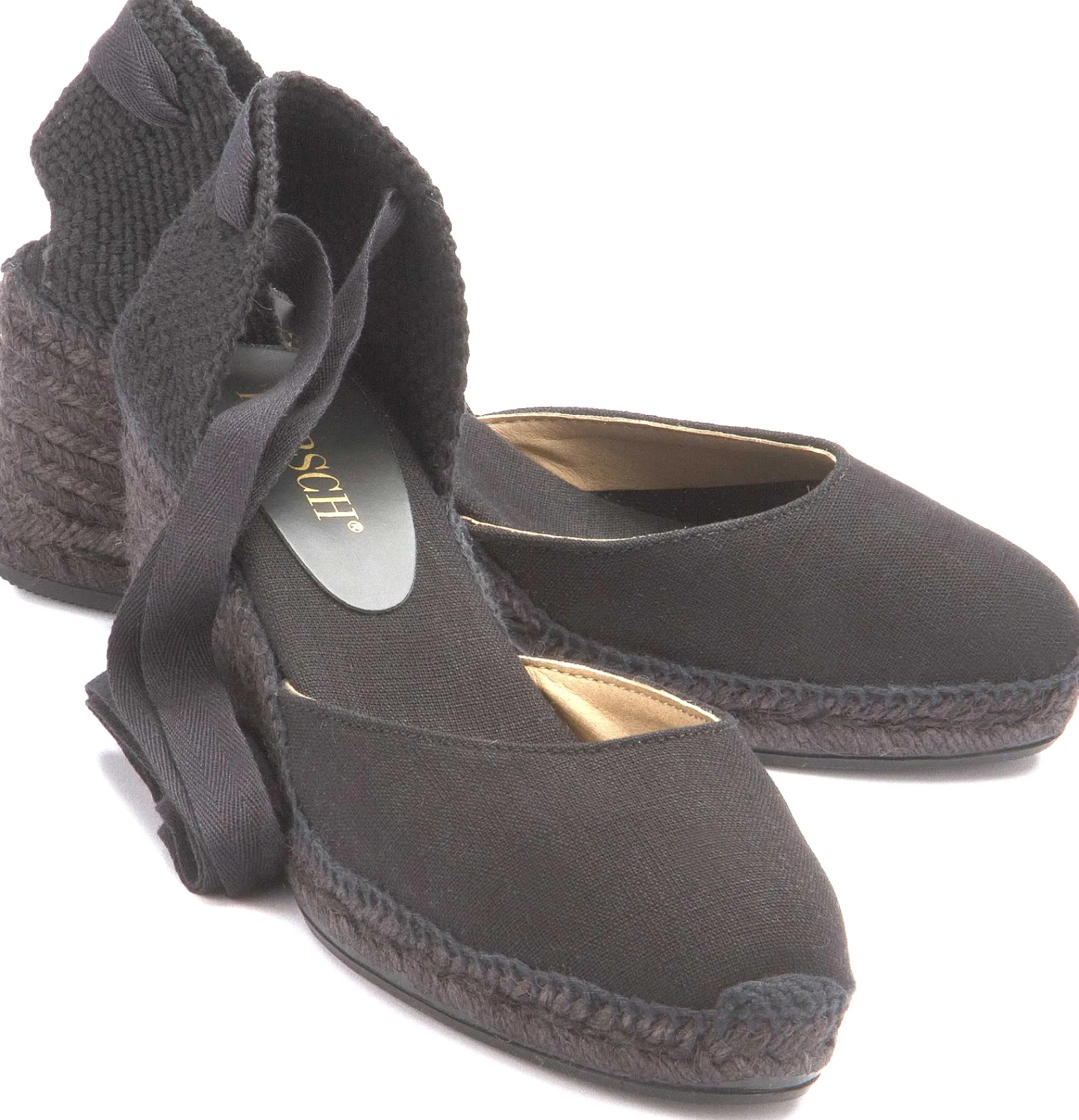 Espadrilles|Sandalen|Horsch Schuhe Espadrilles in Untergrößen Schwarz