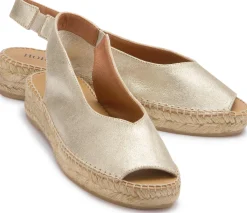Espadrilles|Sandalen|Horsch Schuhe Espadrilles in Untergrößen Gold