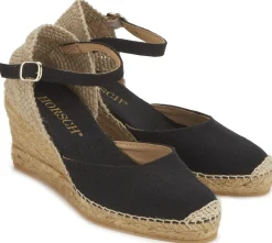 Espadrilles|Sandalen|Horsch Schuhe Espadrilles in Untergrößen Schwarz