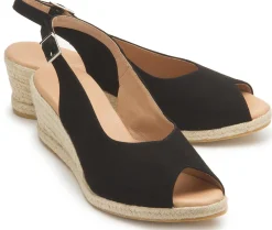 Espadrilles|Sandalen|Horsch Schuhe Espadrilles in Untergrößen Schwarz