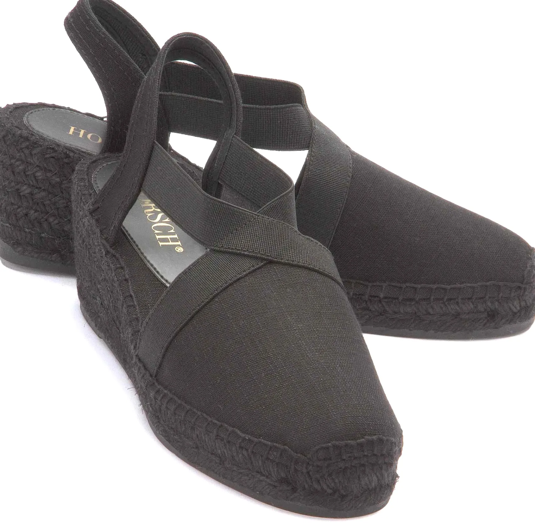 Espadrilles|Sandalen|Horsch Schuhe Espadrilles in Untergrößen Schwarz