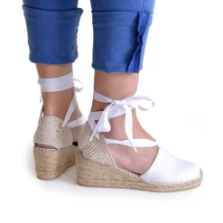 Espadrilles|Sandalen|Horsch Schuhe Espadrilles in Untergrößen Weiß