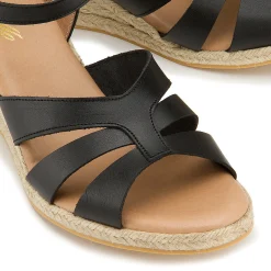 Espadrilles|Sandalen|Horsch Schuhe Espadrilles in Untergrößen Schwarz