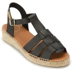 Espadrilles|Sandalen|Horsch Schuhe Espadrilles in Untergrößen Schwarz