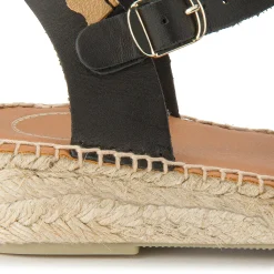 Espadrilles|Sandalen|Horsch Schuhe Espadrilles in Untergrößen Schwarz