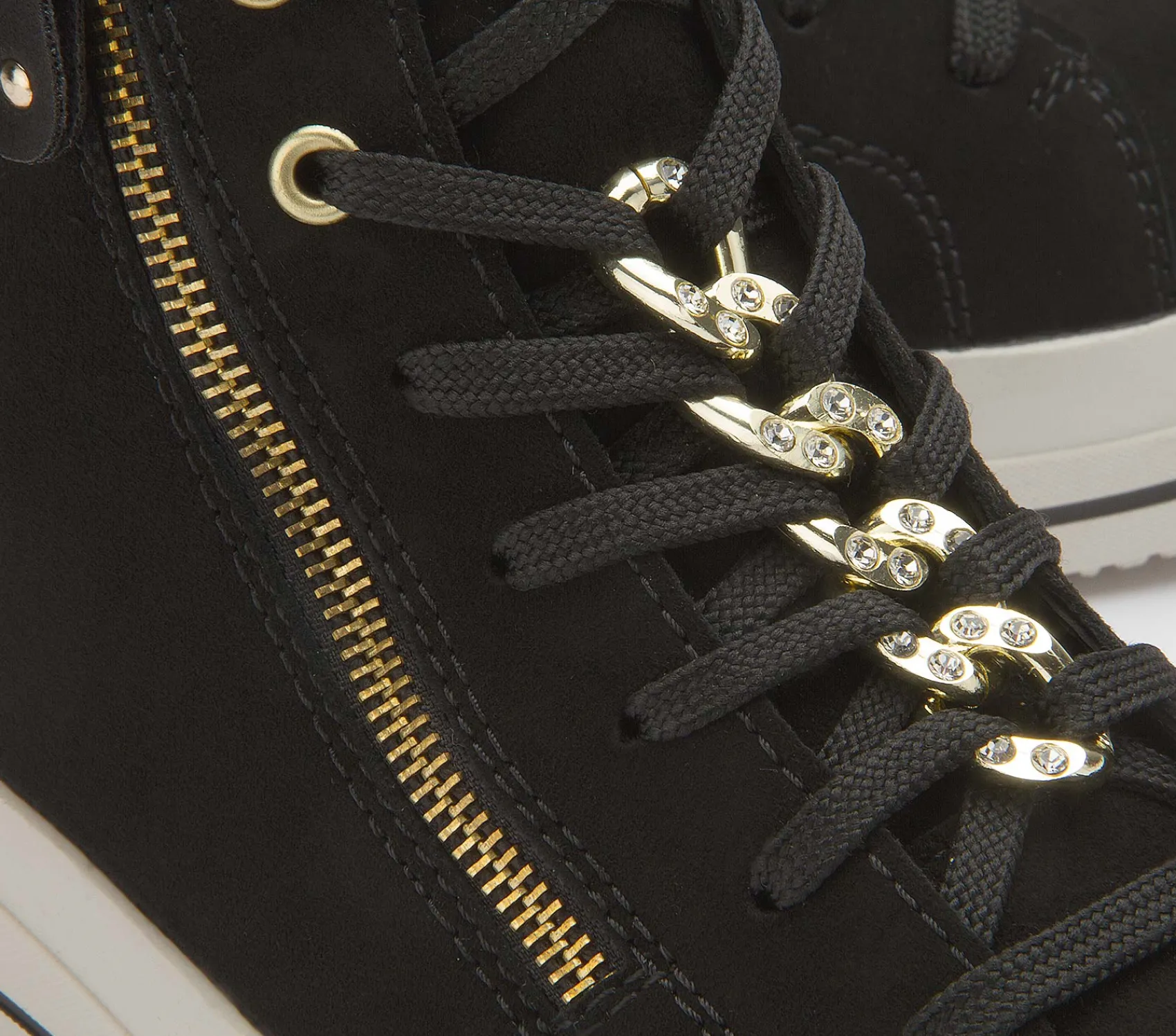 Stiefeletten|Sneaker|Remonte High-Top Sneaker in Übergrößen Schwarz