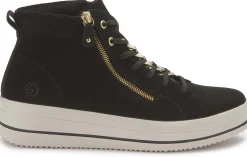 Stiefeletten|Sneaker|Remonte High-Top Sneaker in Übergrößen Schwarz