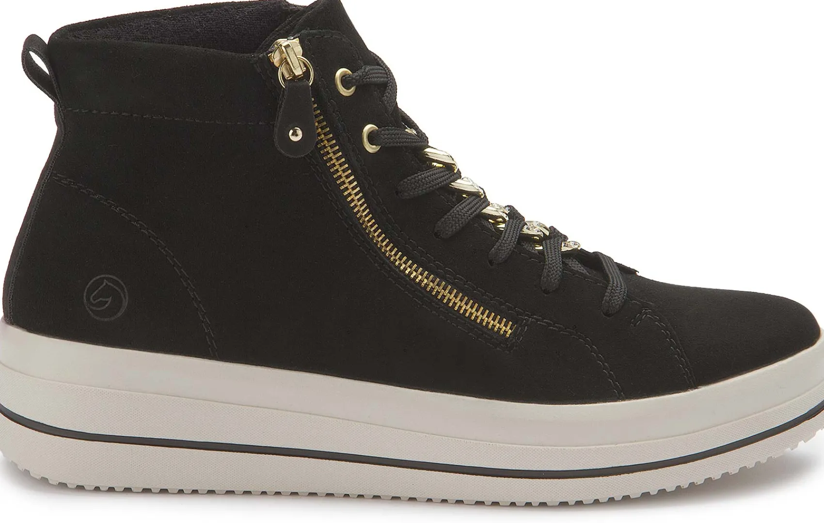 Stiefeletten|Sneaker|Remonte High-Top Sneaker in Übergrößen Schwarz