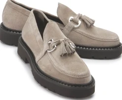Slipper|Kennel Schmenger Kennel & Schmenger Tassel Loafer in Übergrößen Grau