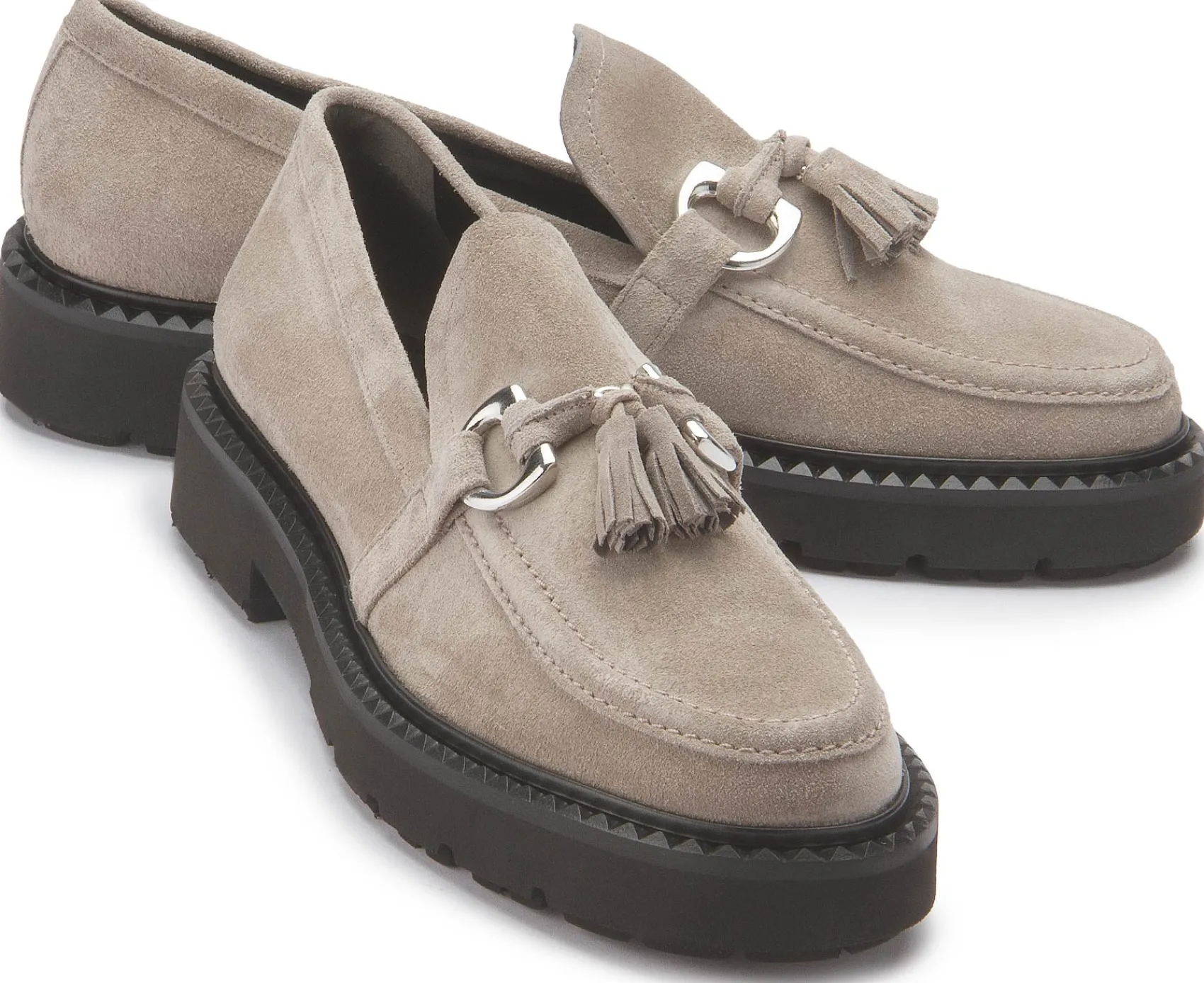 Slipper|Kennel Schmenger Kennel & Schmenger Tassel Loafer in Übergrößen Grau