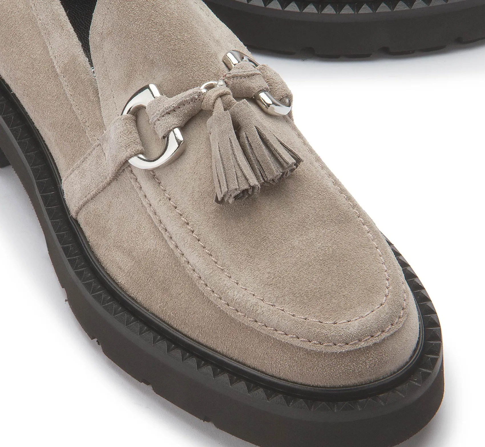 Slipper|Kennel Schmenger Kennel & Schmenger Tassel Loafer in Übergrößen Grau