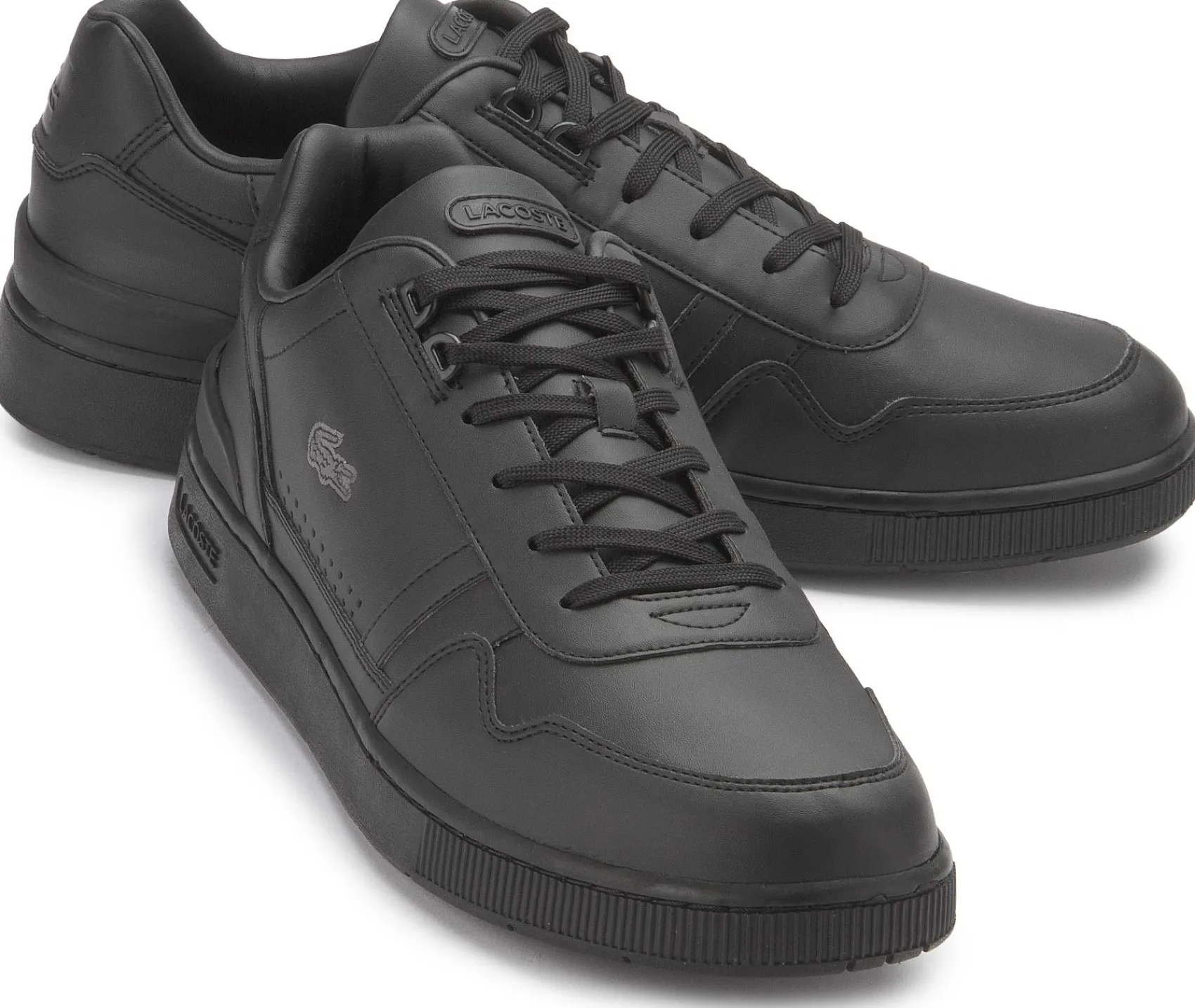 Sneaker|Schnürschuhe|Lacoste Sneaker in Übergrößen Schwarz