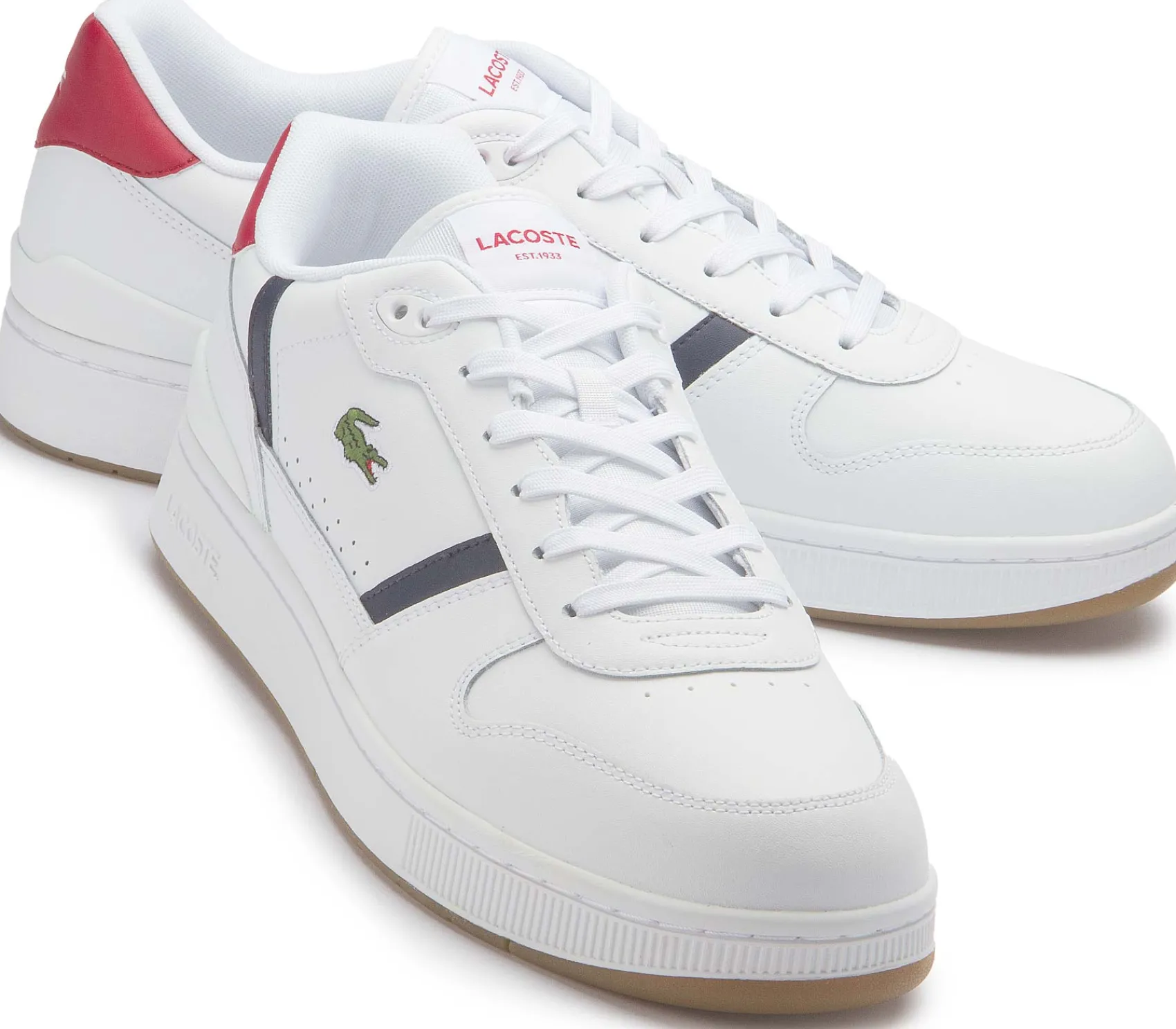 Sneaker|Schnürschuhe|Lacoste Sneaker in Übergrößen Weiß