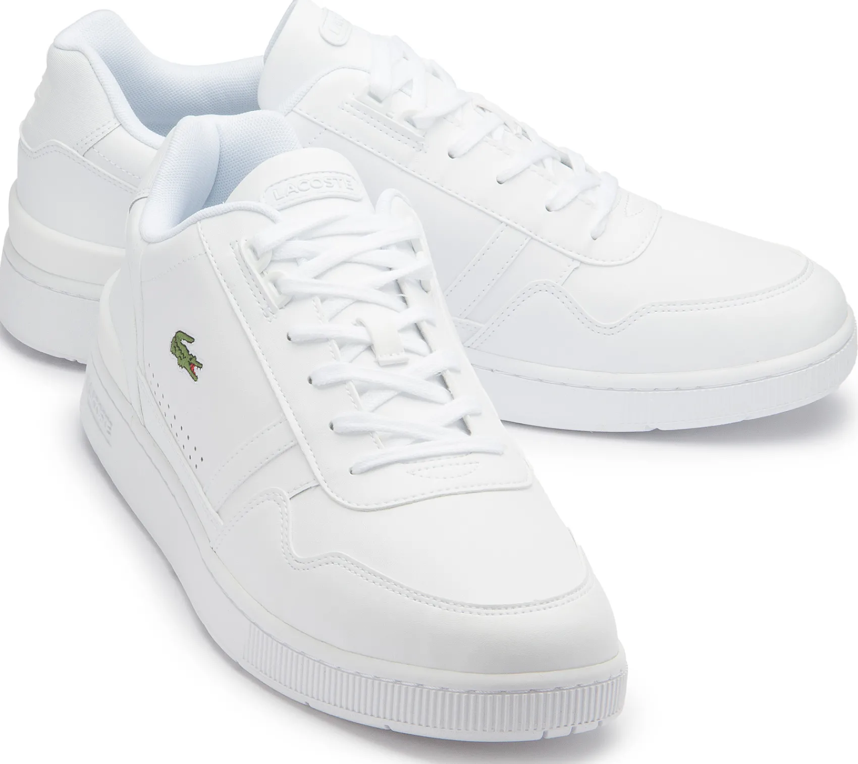Sneaker|Schnürschuhe|Lacoste Sneaker in Übergrößen Weiß