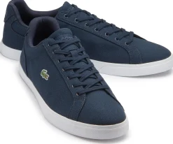 Leinenschuhe|Sneaker|Lacoste Sneaker in Übergrößen Blau