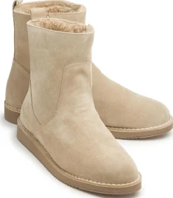Stiefeletten|Boots|Horsch Schuhe Lammfell-Boot in Übergrößen Beige