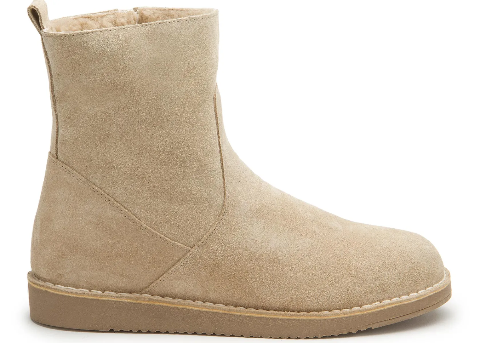 Stiefeletten|Boots|Horsch Schuhe Lammfell-Boot in Übergrößen Beige