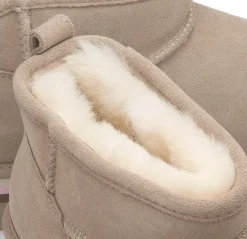 Stiefeletten|Boots|Bearpaw Lammfell-Boot in Übergrößen Grau