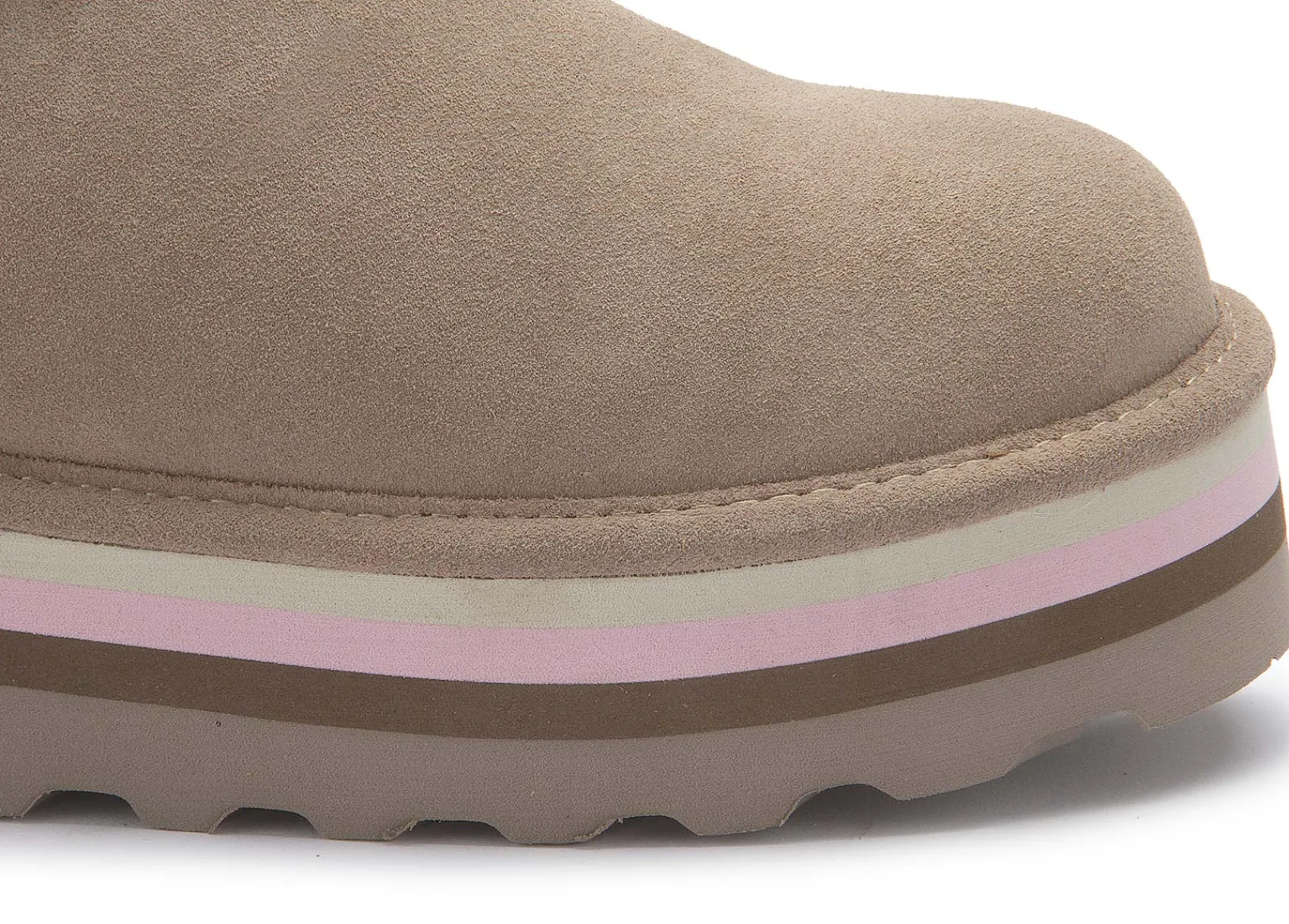 Stiefeletten|Boots|Bearpaw Lammfell-Boot in Übergrößen Grau