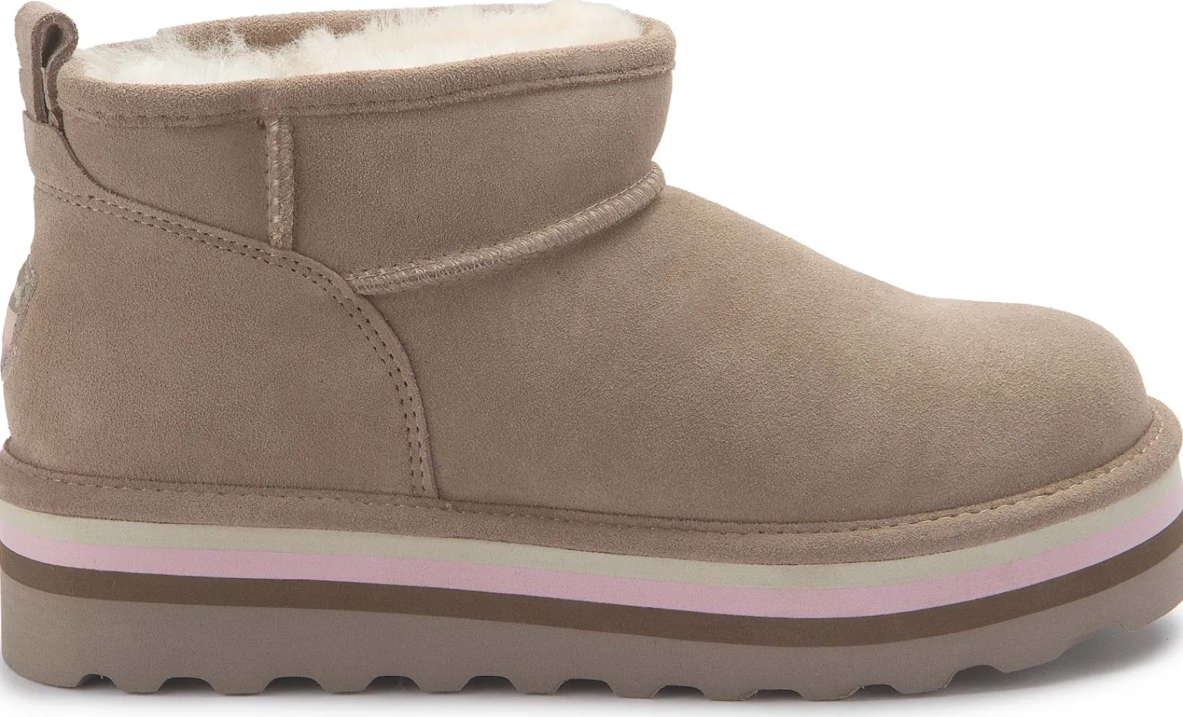 Stiefeletten|Boots|Bearpaw Lammfell-Boot in Übergrößen Grau