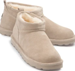 Stiefeletten|Boots|Bearpaw Lammfell-Boot in Übergrößen Beige