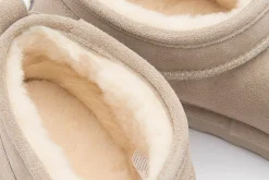 Stiefeletten|Boots|Bearpaw Lammfell-Boot in Übergrößen Beige
