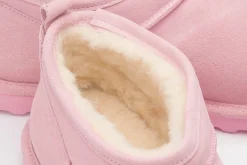 Stiefeletten|Boots|Bearpaw Lammfell-Boot in Übergrößen Rosa