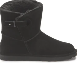 Stiefeletten|Boots|Bearpaw Lammfell-Boot in Übergrößen Schwarz
