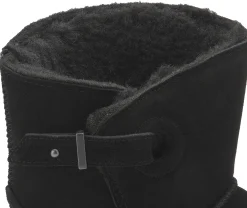 Stiefeletten|Boots|Bearpaw Lammfell-Boot in Übergrößen Schwarz