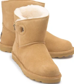 Stiefeletten|Boots|Bearpaw Lammfell-Boot in Übergrößen Braun