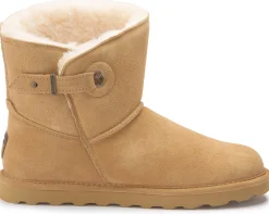 Stiefeletten|Boots|Bearpaw Lammfell-Boot in Übergrößen Braun