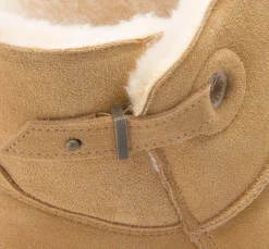 Stiefeletten|Boots|Bearpaw Lammfell-Boot in Übergrößen Braun
