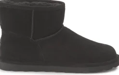 Stiefeletten|Boots|Bearpaw Lammfell-Boot in Übergrößen Schwarz