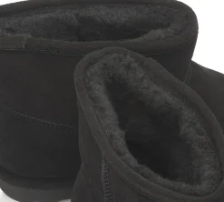 Stiefeletten|Boots|Bearpaw Lammfell-Boot in Übergrößen Schwarz