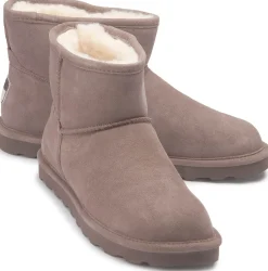 Stiefeletten|Boots|Bearpaw Lammfell-Boot in Übergrößen Grau