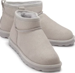Stiefeletten|Boots|Bearpaw Lammfell-Boot in Übergrößen Grau