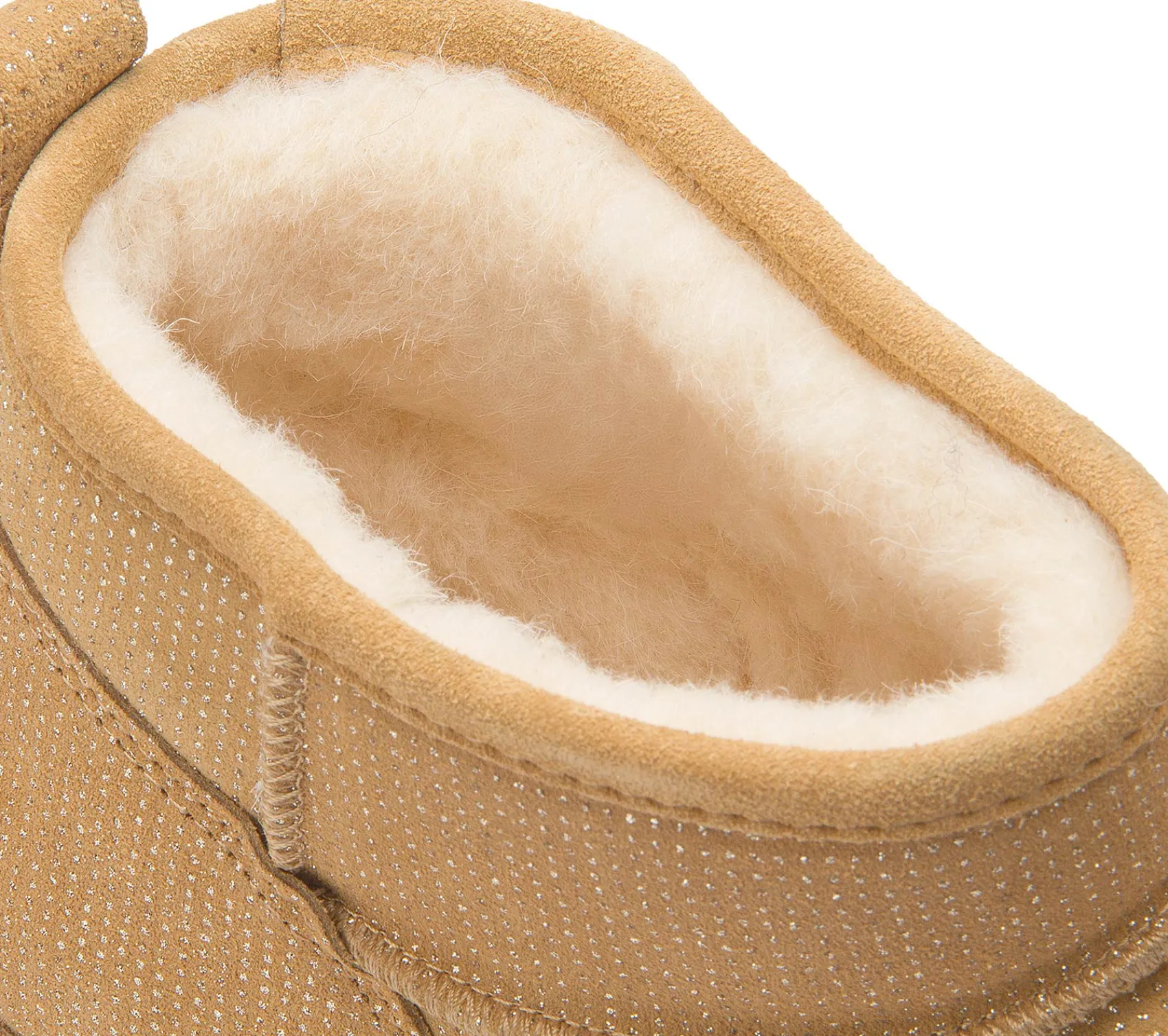 Stiefeletten|Boots|Bearpaw Lammfell-Boot in Übergrößen Beige