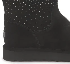 Stiefeletten|Boots|Bearpaw Lammfell-Boot in Übergrößen Schwarz