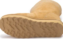 Stiefeletten|Boots|Bearpaw Lammfell-Boot in Übergrößen Braun