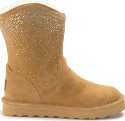 Stiefeletten|Boots|Bearpaw Lammfell-Boot in Übergrößen Braun