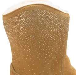 Stiefeletten|Boots|Bearpaw Lammfell-Boot in Übergrößen Braun