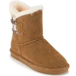 Stiefeletten|Boots|Bearpaw Lammfell-Boot in Übergrößen Braun